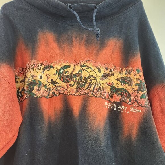 Churinga Australia Rock Art Sweatshirt Size Medium Tie Dye - Picture 2 of 13